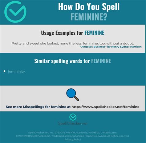 feminizi|feminine spelling.